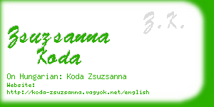 zsuzsanna koda business card